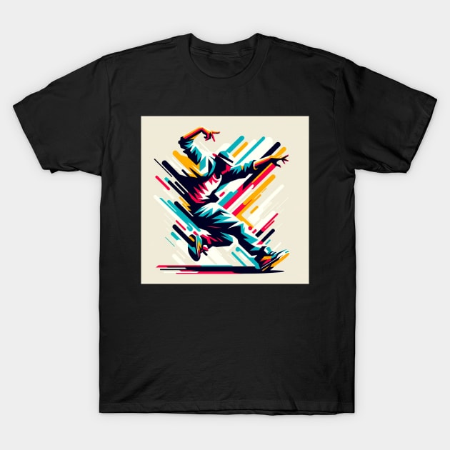 Abstract Agility: A Kaleidoscope of Dance T-Shirt by heartyARTworks